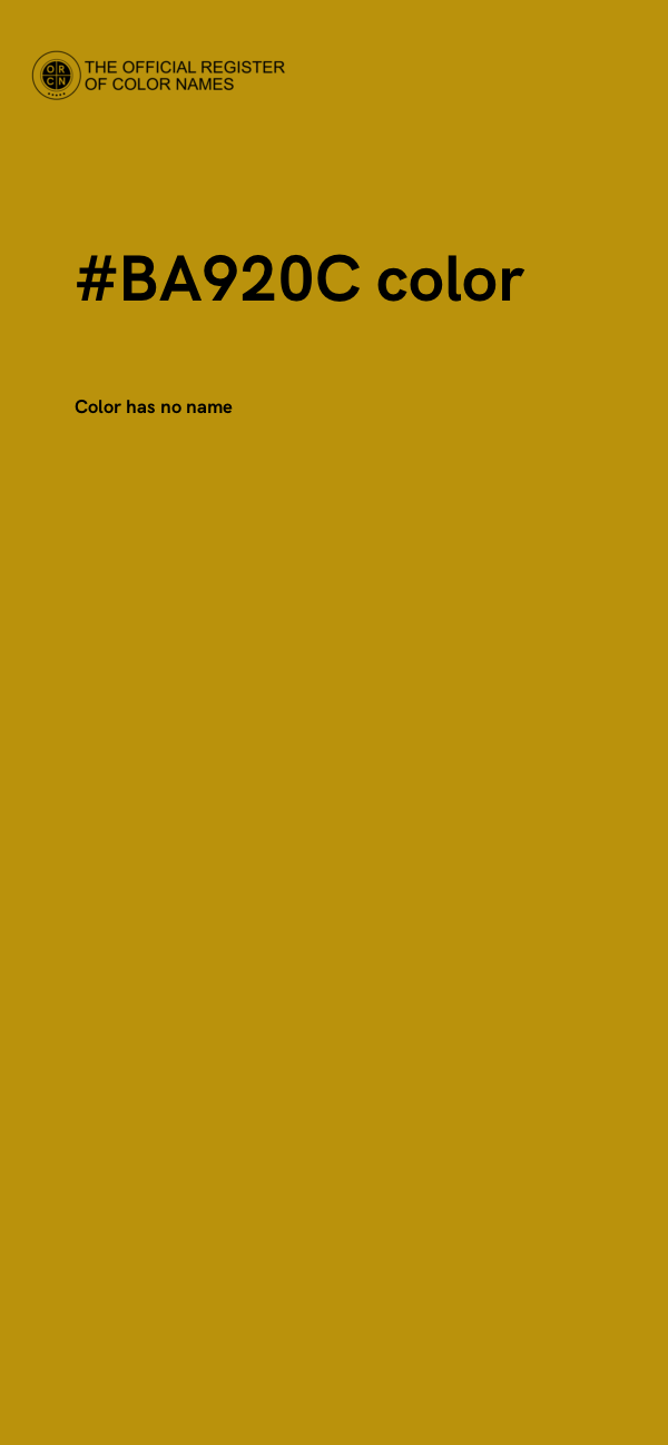 #BA920C color image