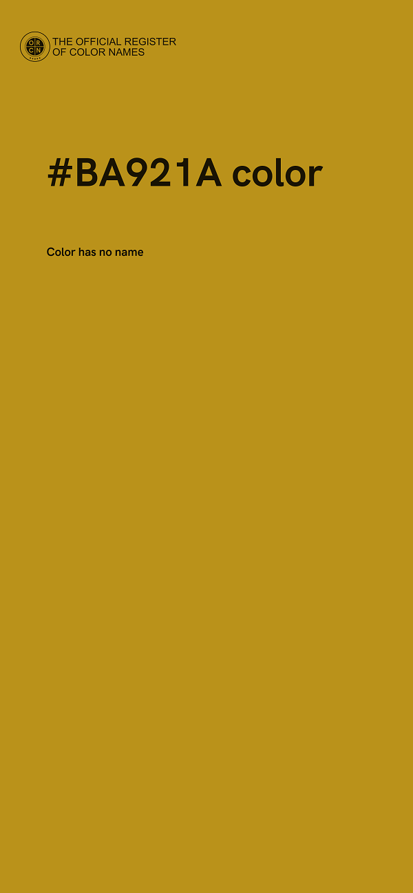 #BA921A color image