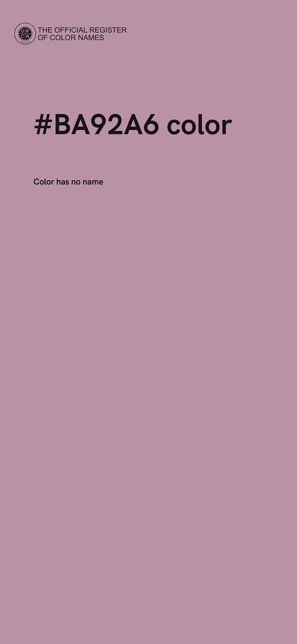 #BA92A6 color image