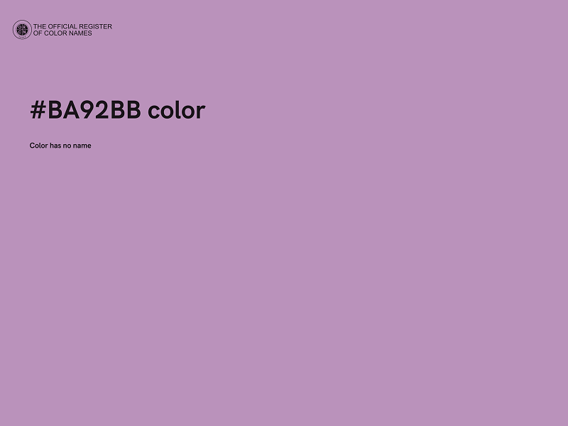 #BA92BB color image