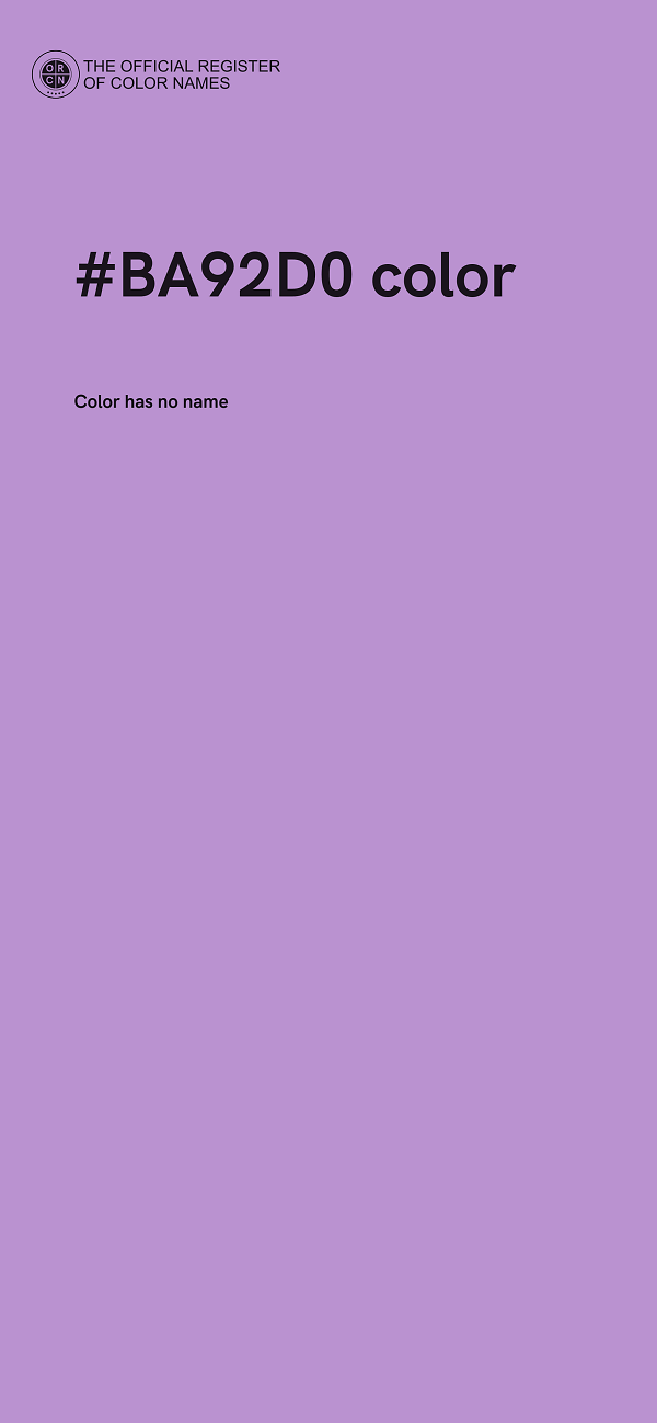 #BA92D0 color image