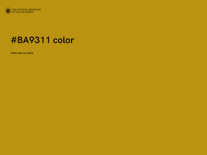#BA9311 color image