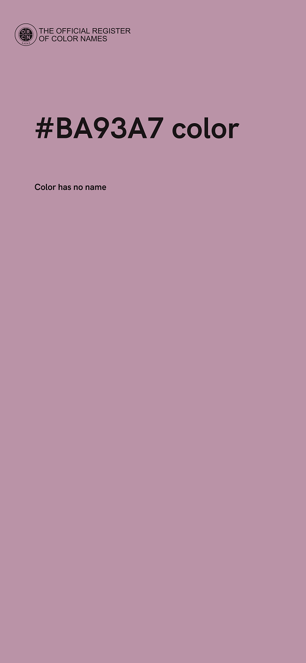 #BA93A7 color image