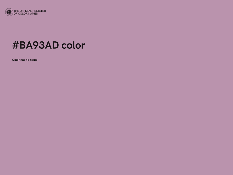 #BA93AD color image