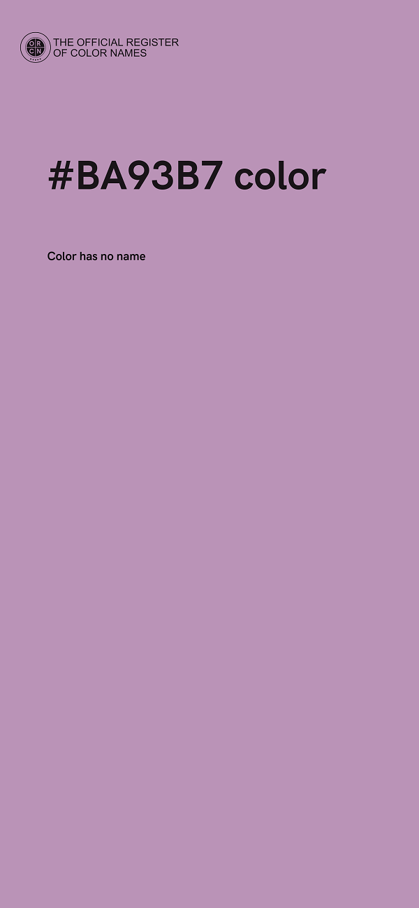 #BA93B7 color image