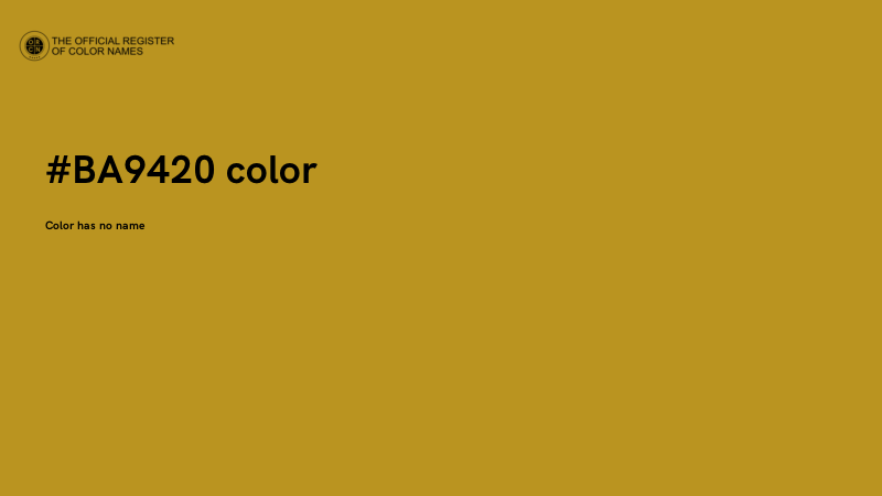 #BA9420 color image