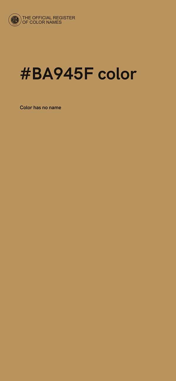 #BA945F color image