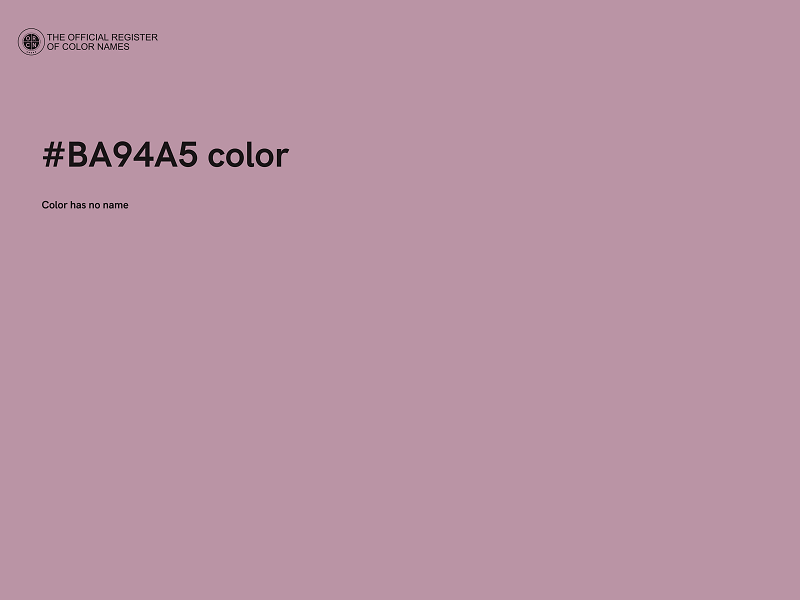 #BA94A5 color image