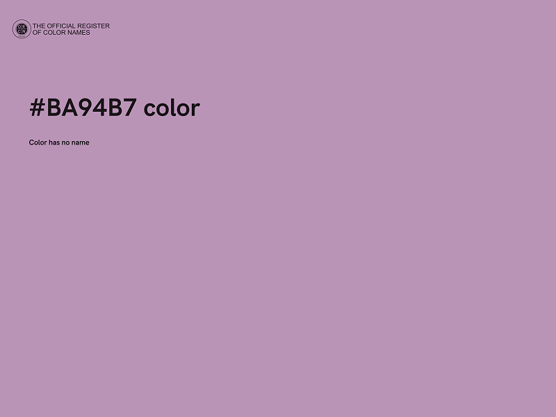 #BA94B7 color image