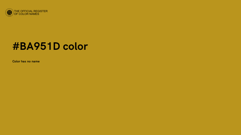 #BA951D color image