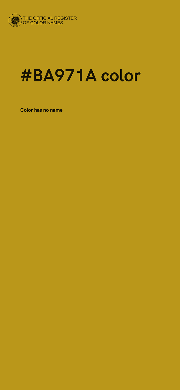 #BA971A color image