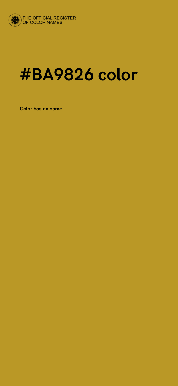#BA9826 color image