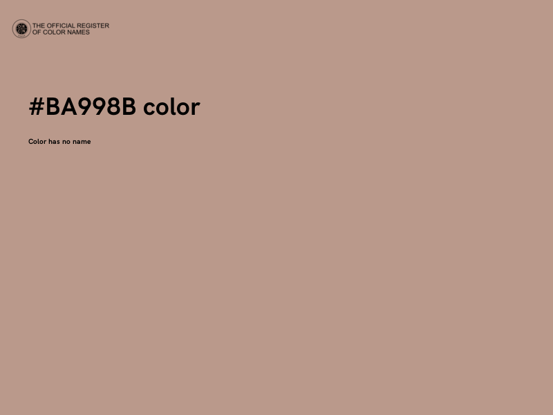#BA998B color image