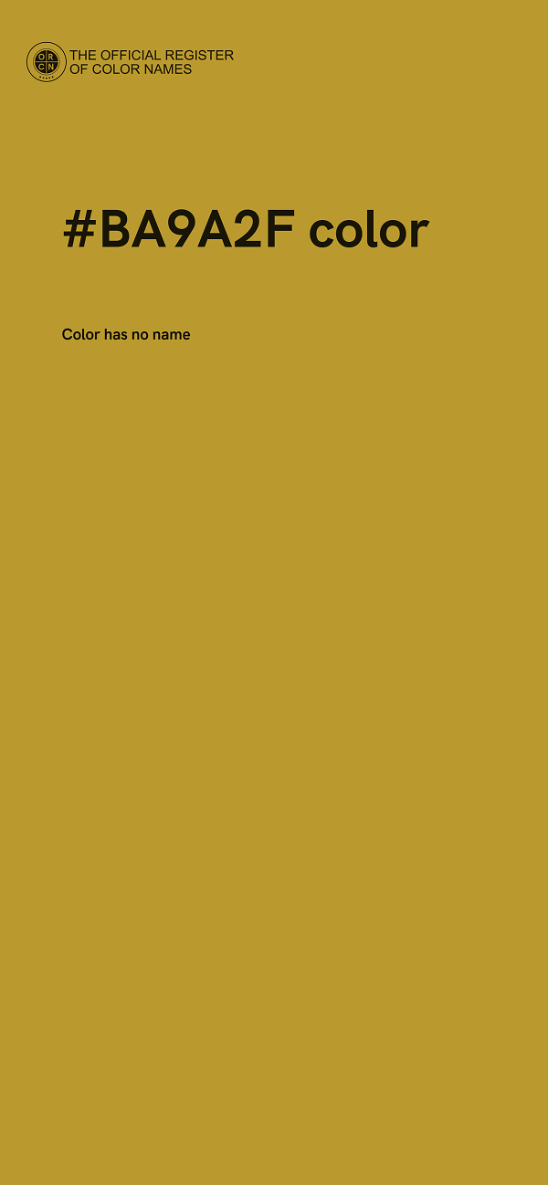 #BA9A2F color image