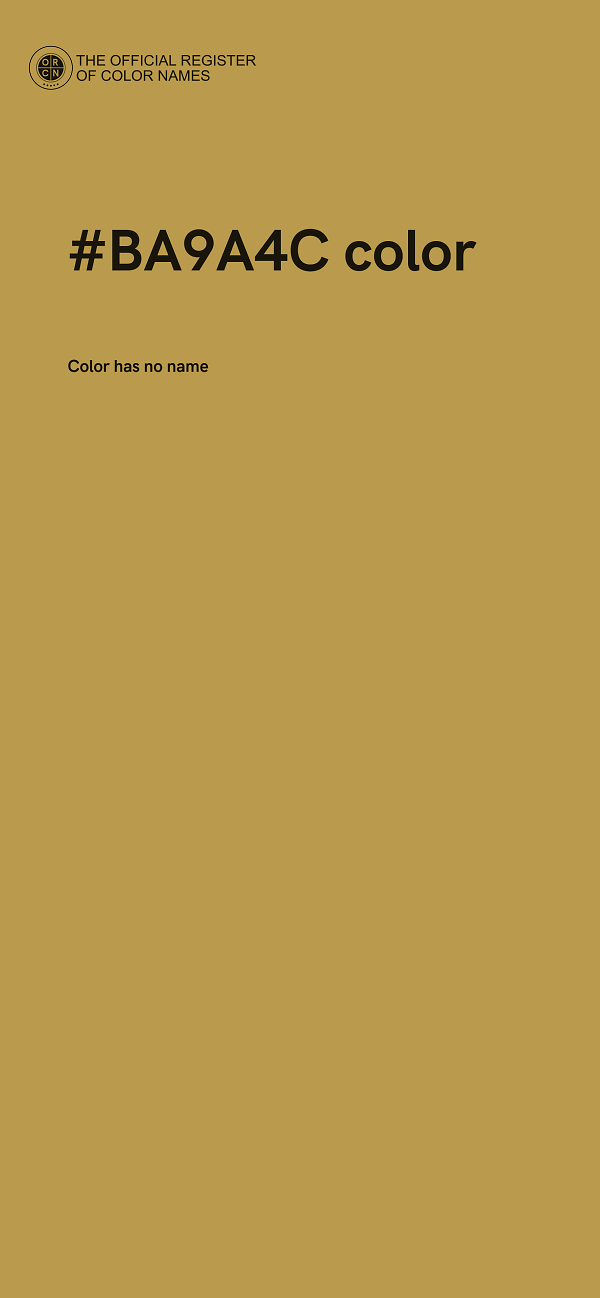 #BA9A4C color image