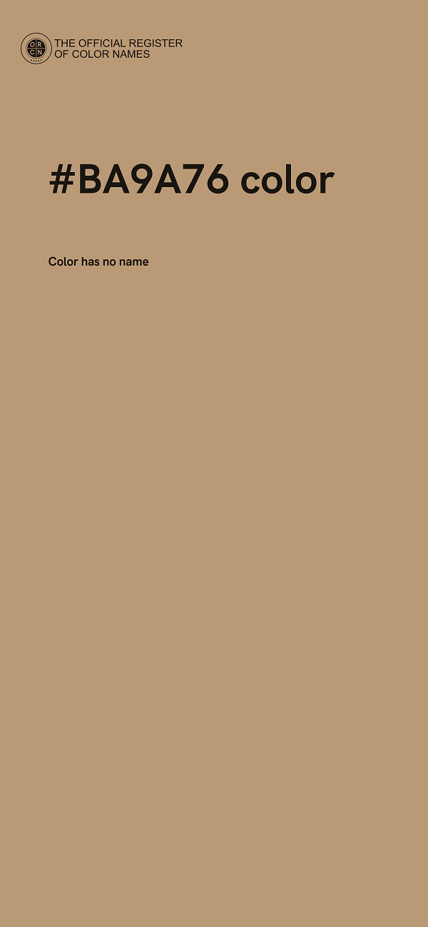 #BA9A76 color image