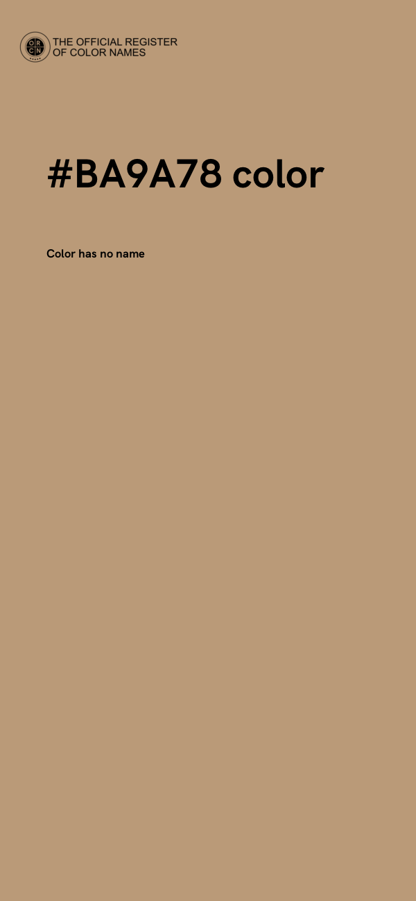 #BA9A78 color image