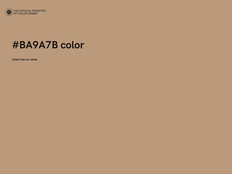 #BA9A7B color image