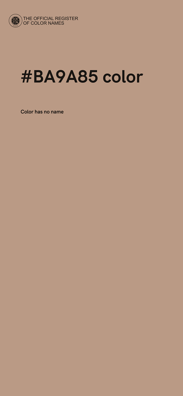 #BA9A85 color image