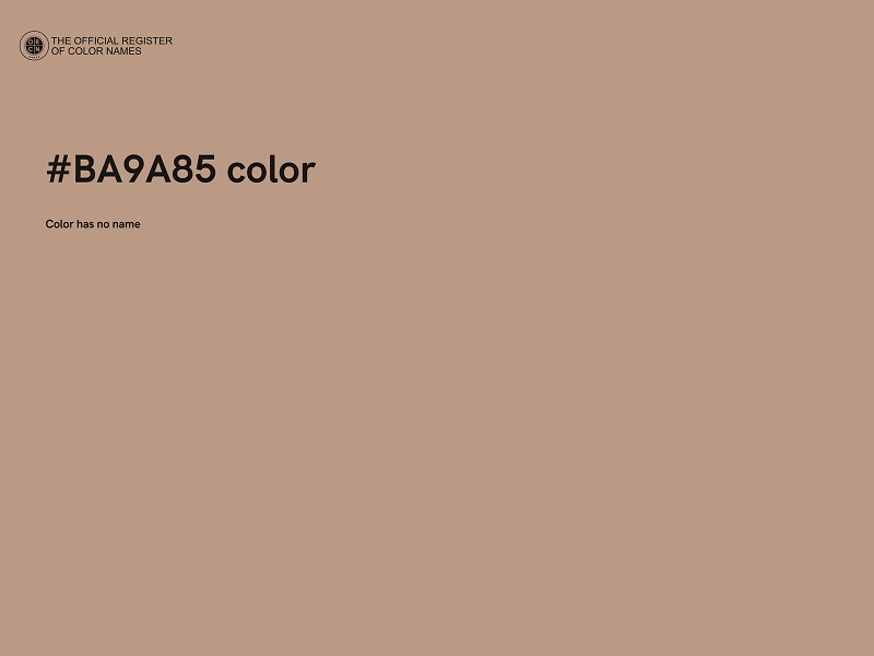 #BA9A85 color image