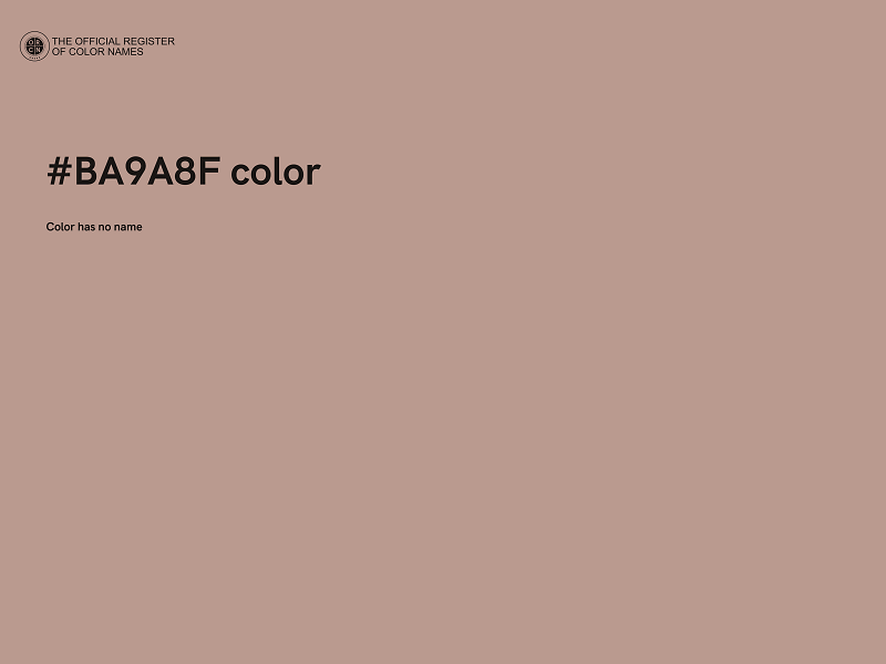 #BA9A8F color image
