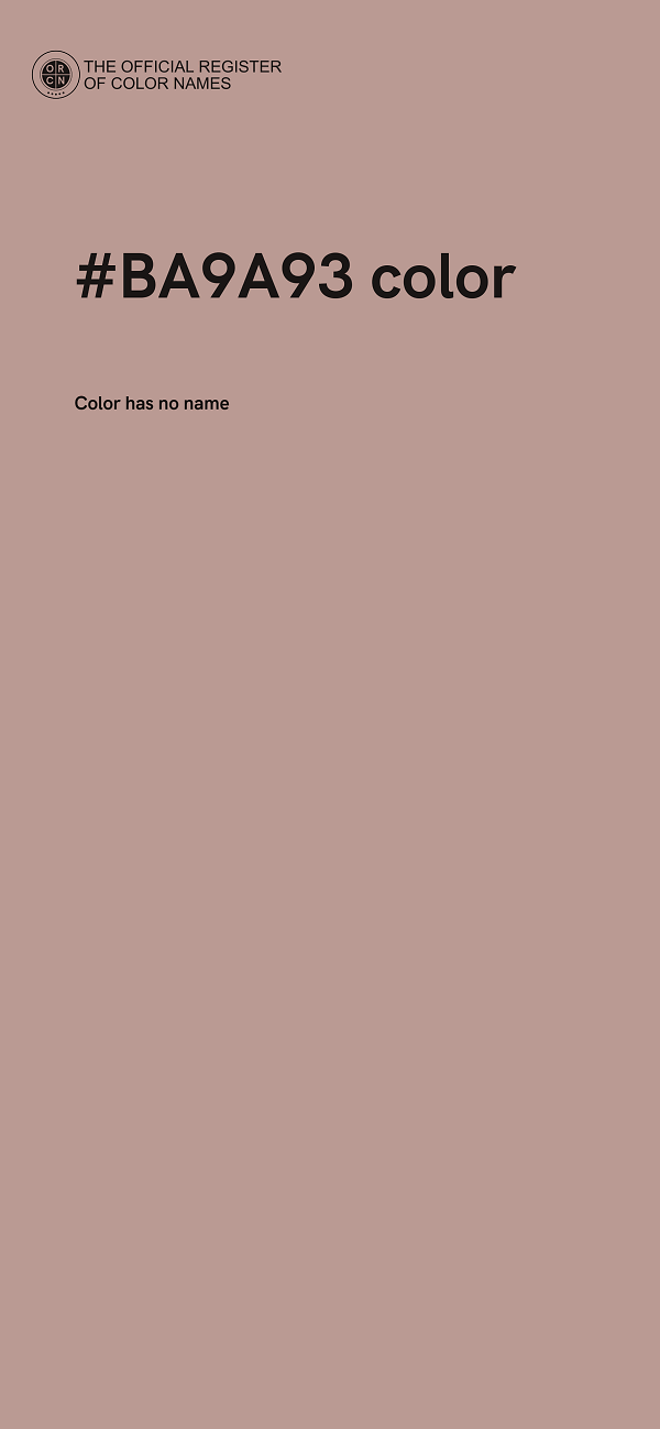 #BA9A93 color image