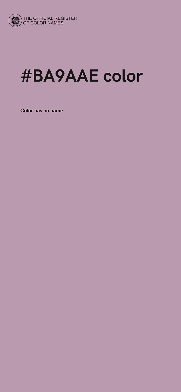#BA9AAE color image