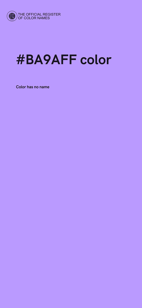 #BA9AFF color image