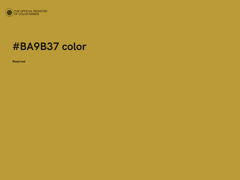 #BA9B37 color image