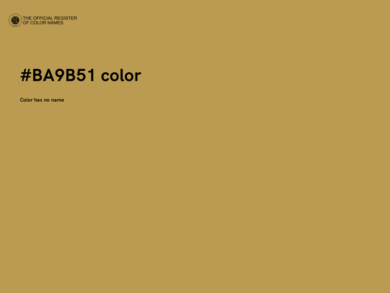 #BA9B51 color image