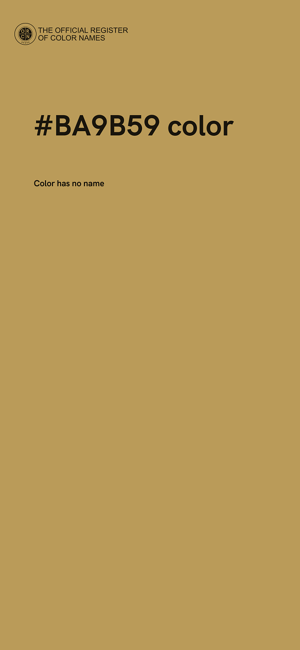 #BA9B59 color image
