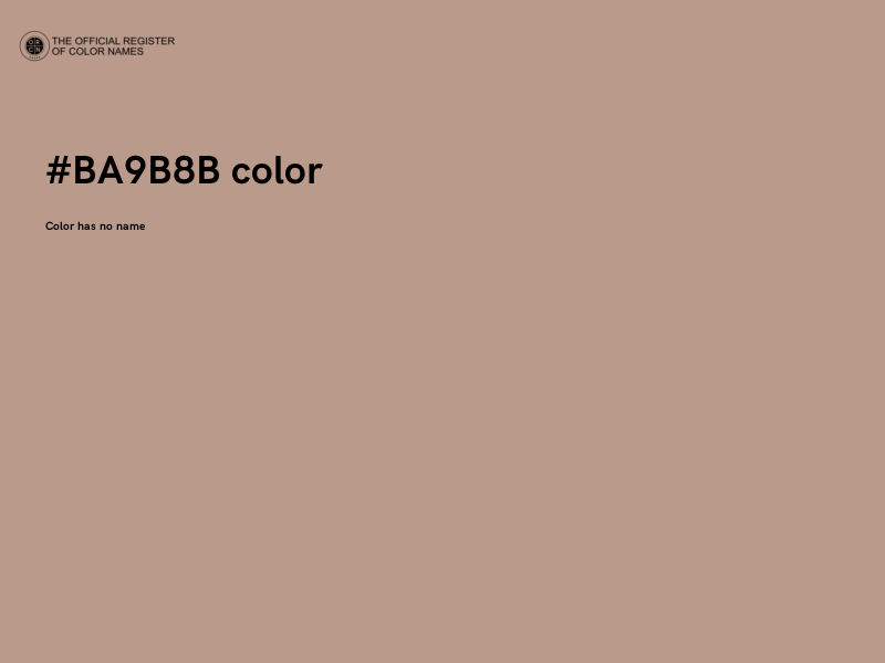 #BA9B8B color image