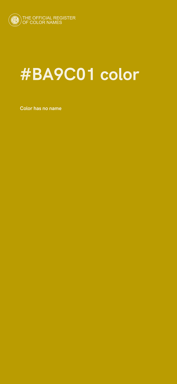 #BA9C01 color image