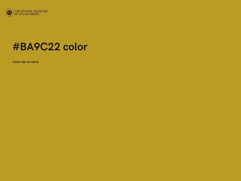 #BA9C22 color image