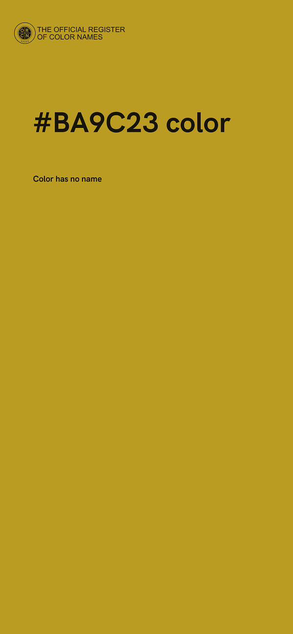 #BA9C23 color image
