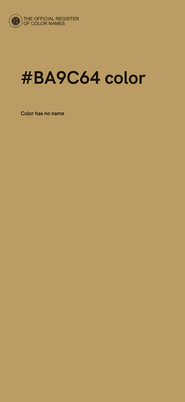 #BA9C64 color image