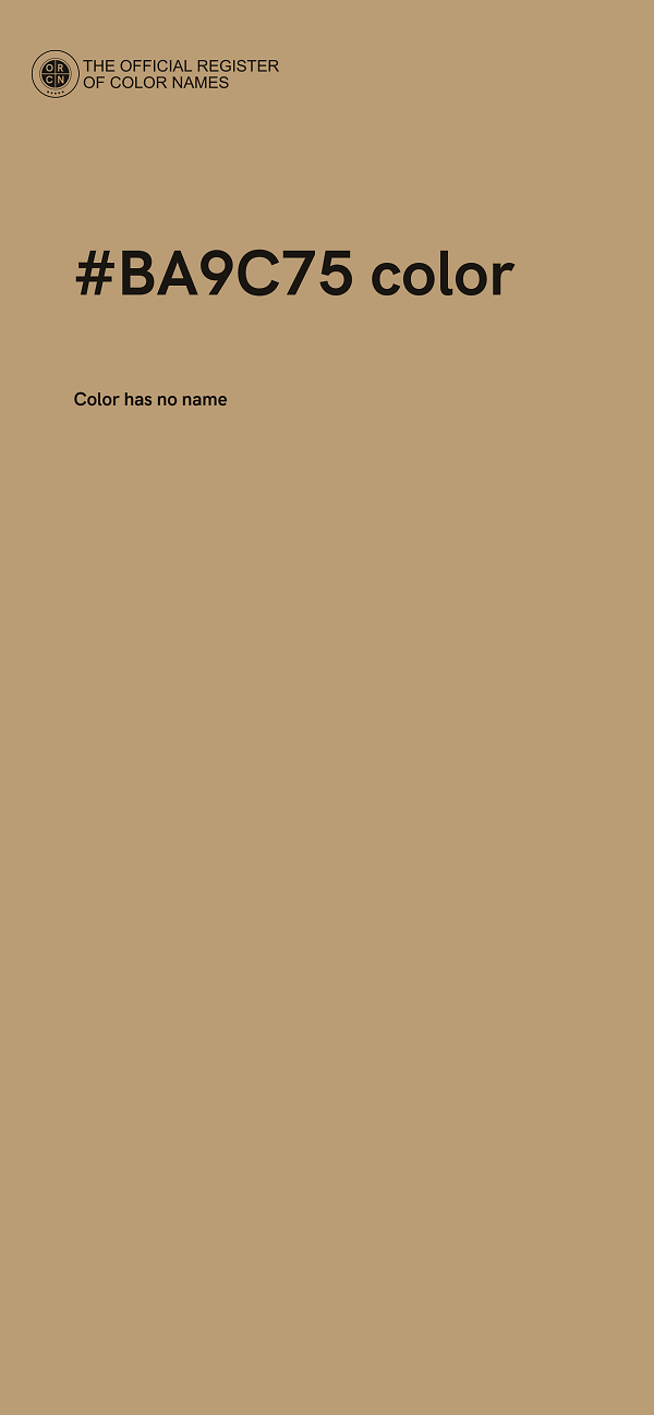 #BA9C75 color image