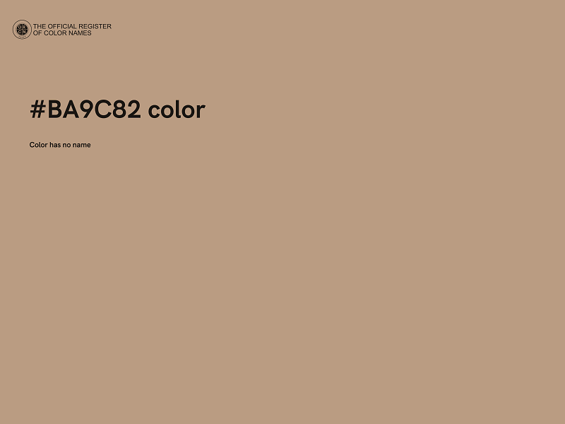 #BA9C82 color image