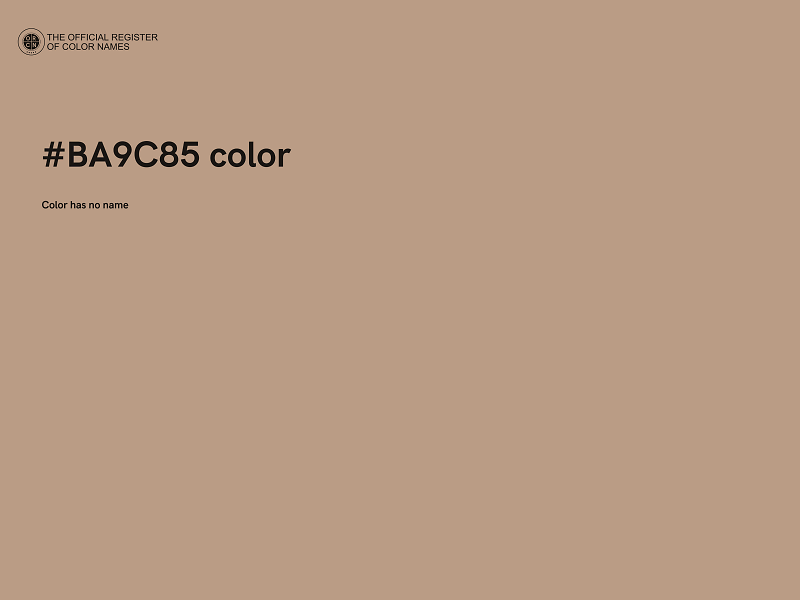 #BA9C85 color image