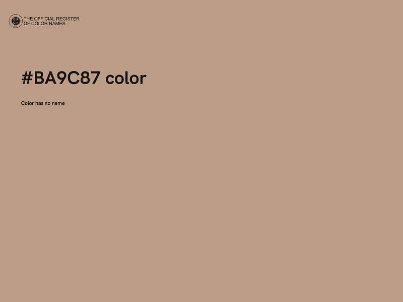 #BA9C87 color image