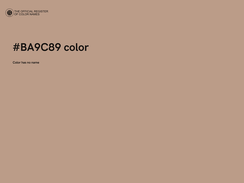 #BA9C89 color image