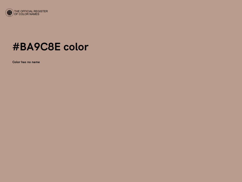 #BA9C8E color image
