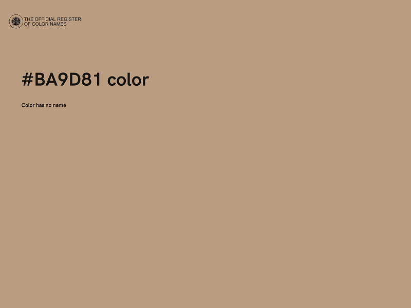 #BA9D81 color image