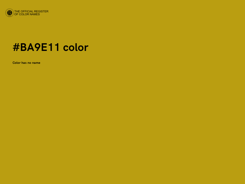 #BA9E11 color image