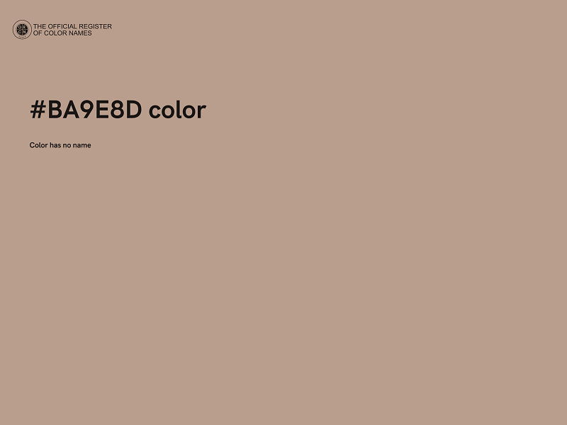 #BA9E8D color image