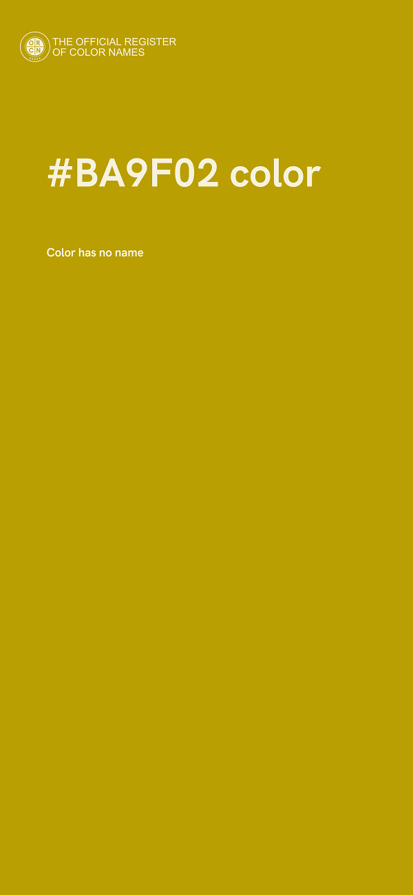 #BA9F02 color image