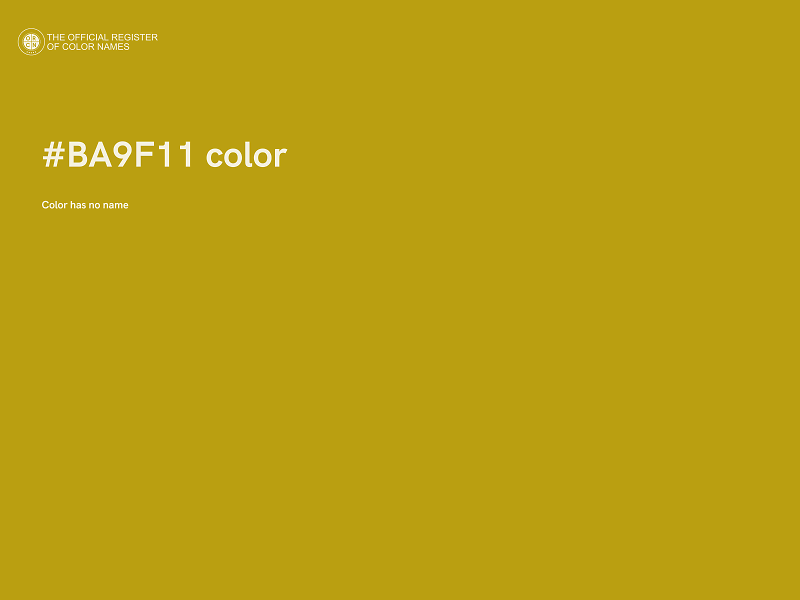 #BA9F11 color image