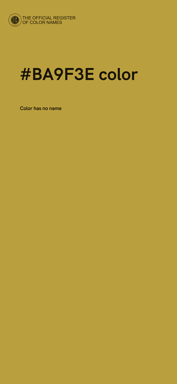 #BA9F3E color image