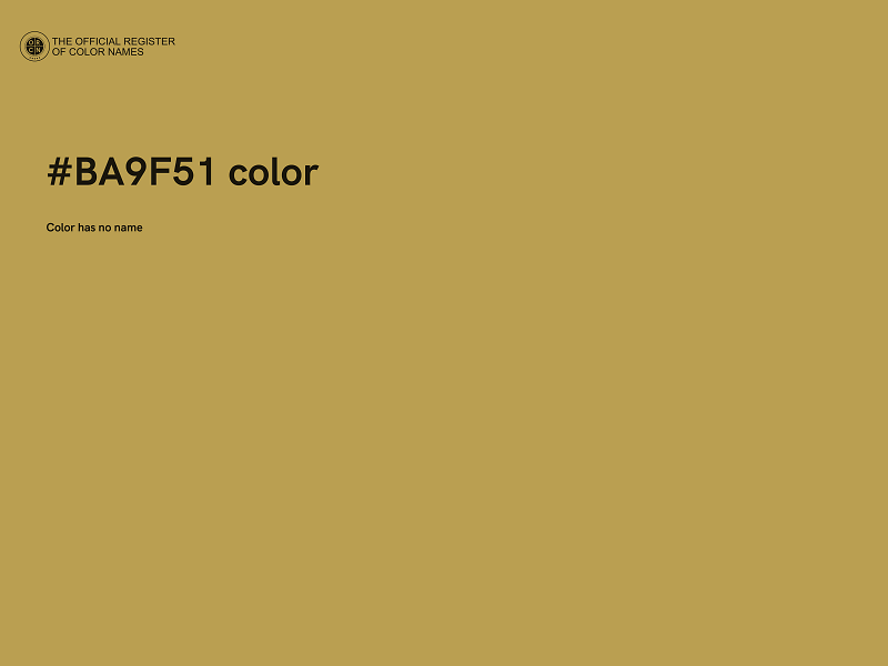 #BA9F51 color image