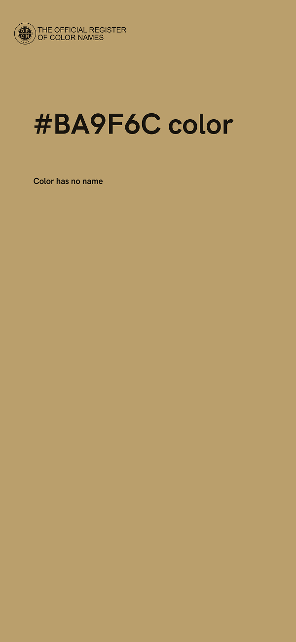 #BA9F6C color image